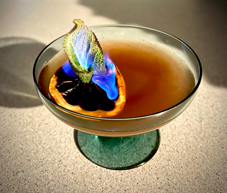 Jennifer-Navva Milliken Flaming Dovetail Cocktail
