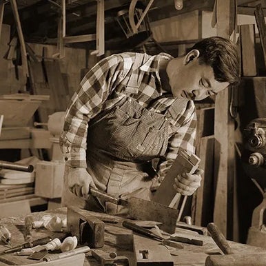 George Nakashima in his workshop
