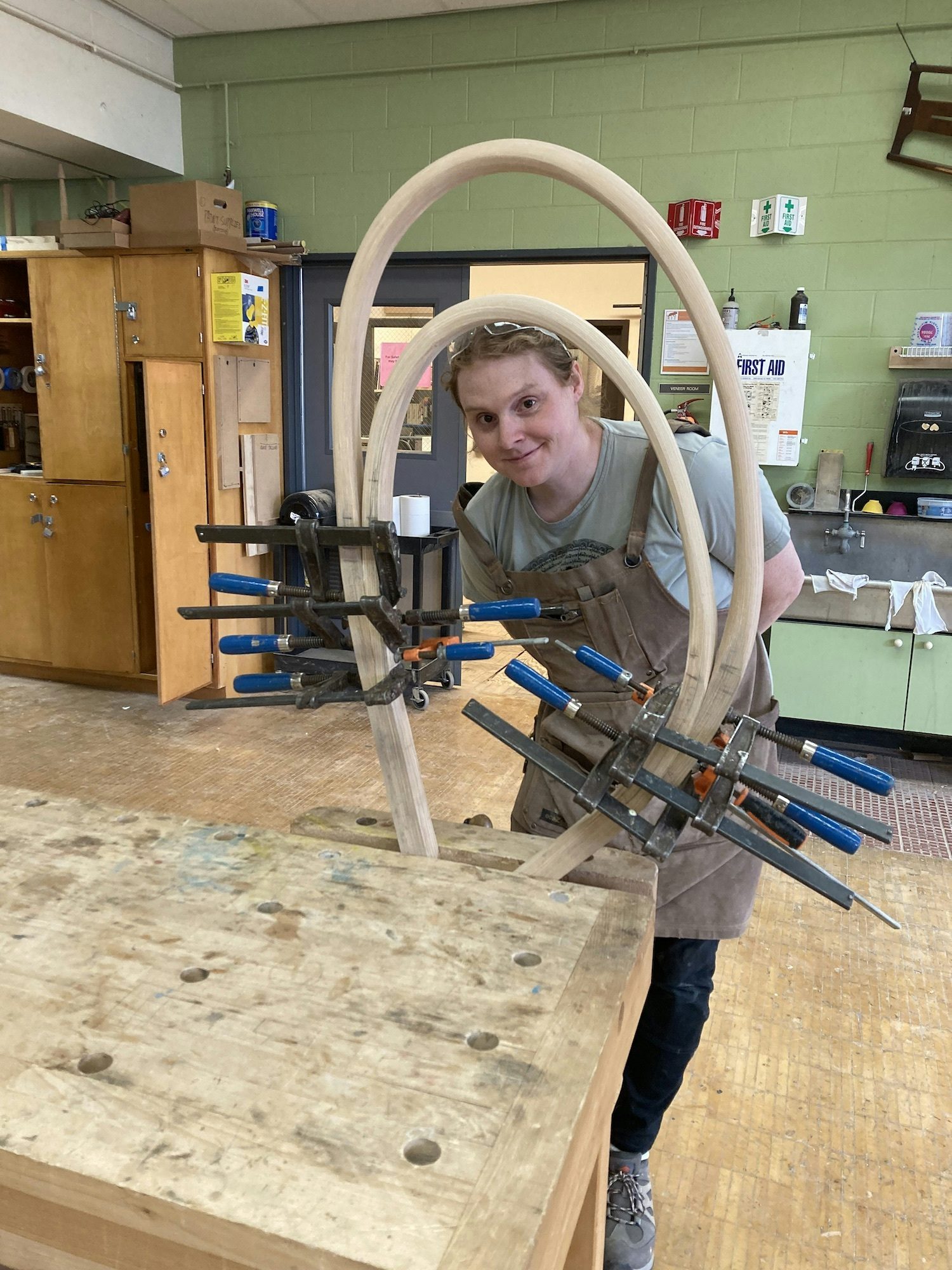 RIT Naomi Miller bends some wood