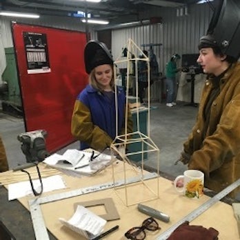 UA Little Rock WCAD students welding
