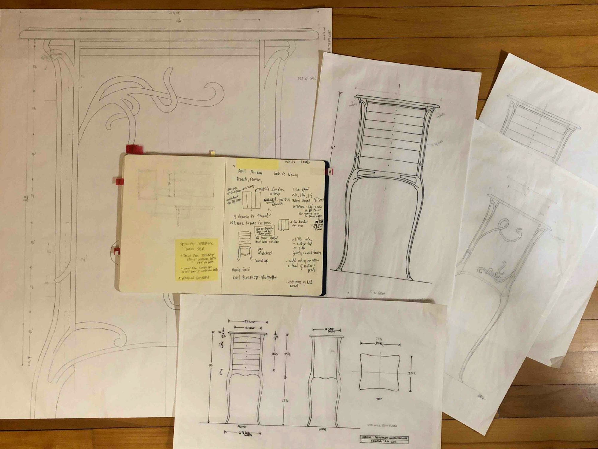 Sharon Mehrman Thread Chest sketches