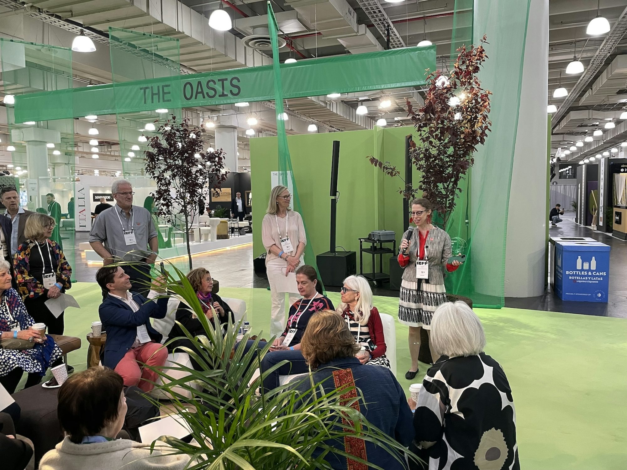 Kathryn Hall Talking to Group at ICFF