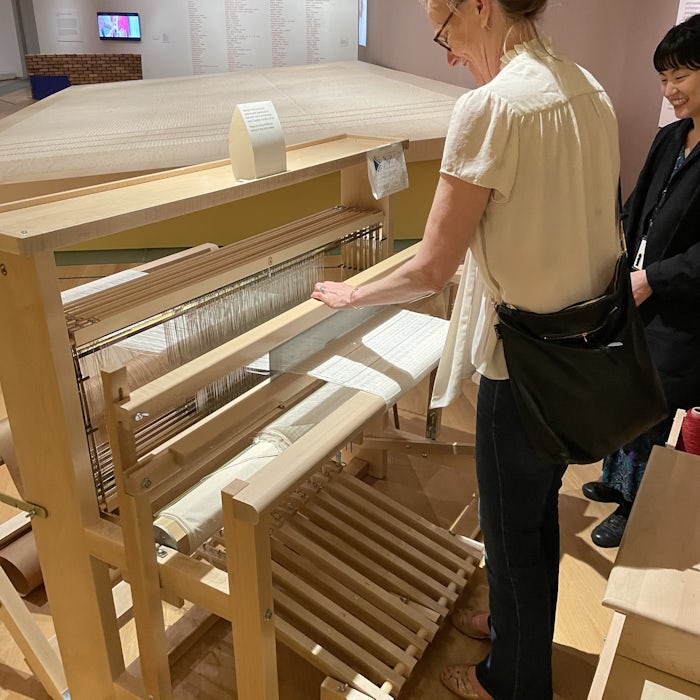 Monica Hampton Loom Weaving at MAD Museum6