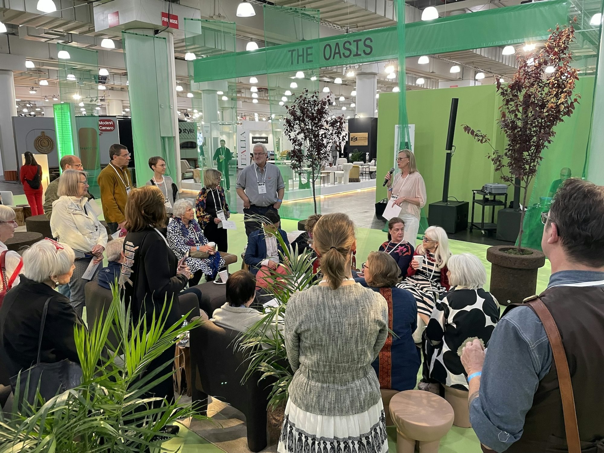 Monica Hampton Talking to Group at ICFF