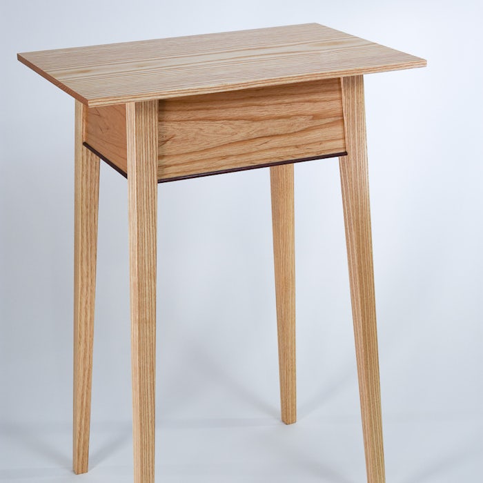 J.L. Allen White Ash Side Table