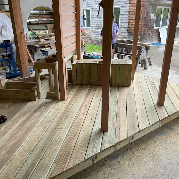 Yestermorrow Bus Shelter - In progress 2