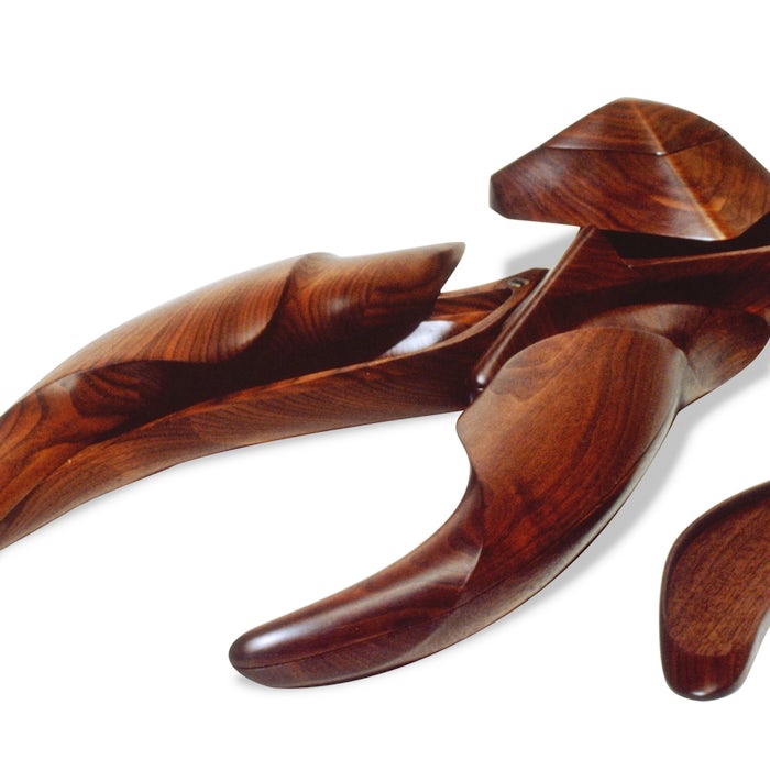 Hand Carved Jewelry Container Open