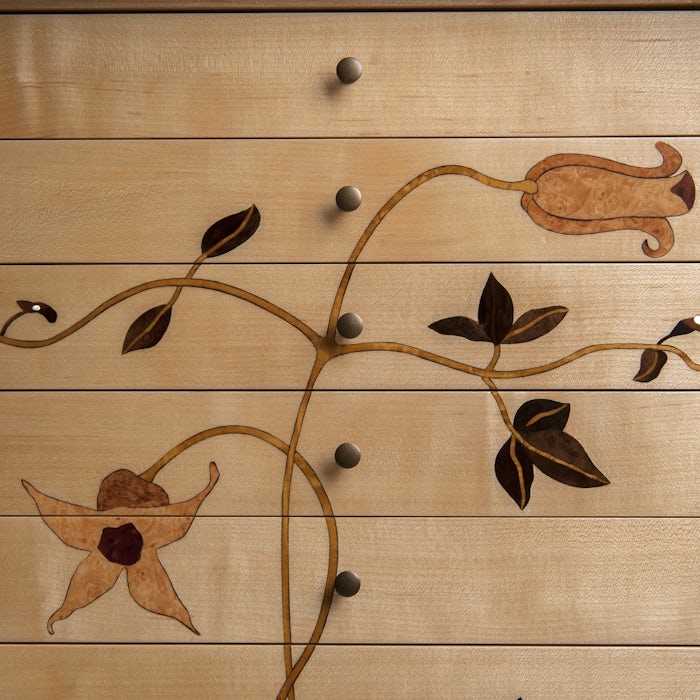 Jim Gipe Thread Chest inlay detail